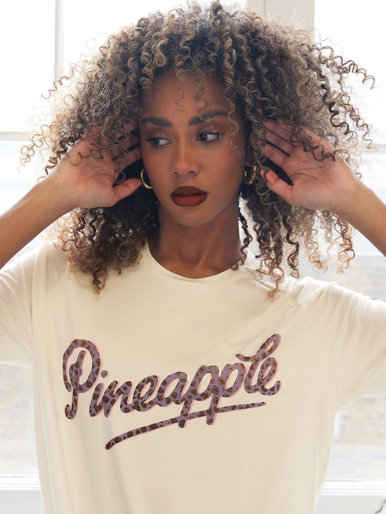 Pineapple Cream Logo Womens Boyfriend T-Shirt - Image 3 of 8