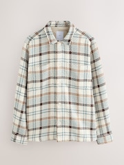 Ecru Check Twill Shacket - Image 10 of 13