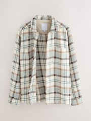 Ecru Check Twill Shacket - Image 11 of 13