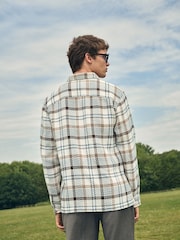 Ecru Check Twill Shacket - Image 4 of 13