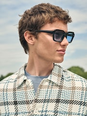 Ecru Check Twill Shacket - Image 5 of 13