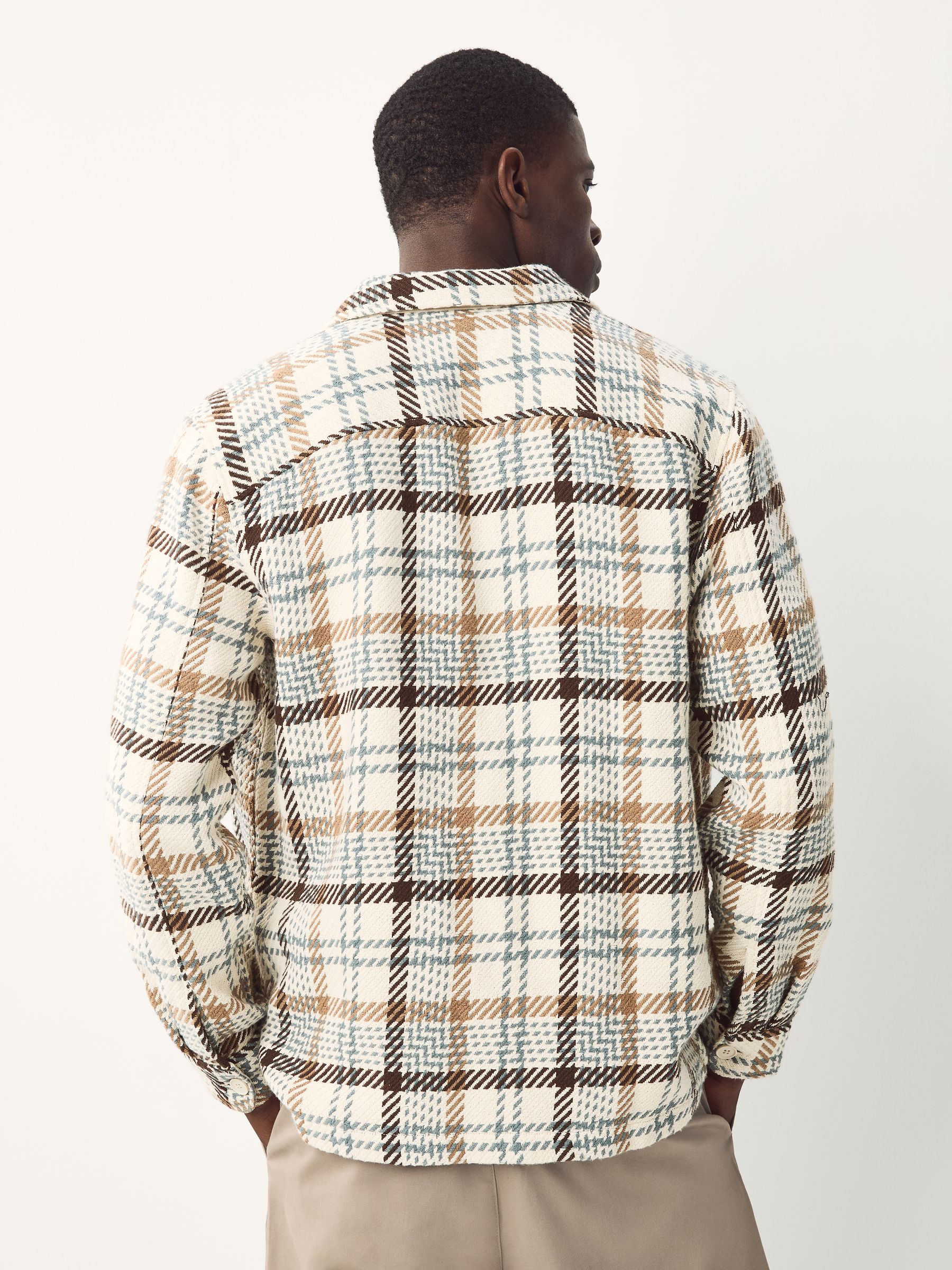 Buy Ecru Check Twill Shacket from the Next UK online shop