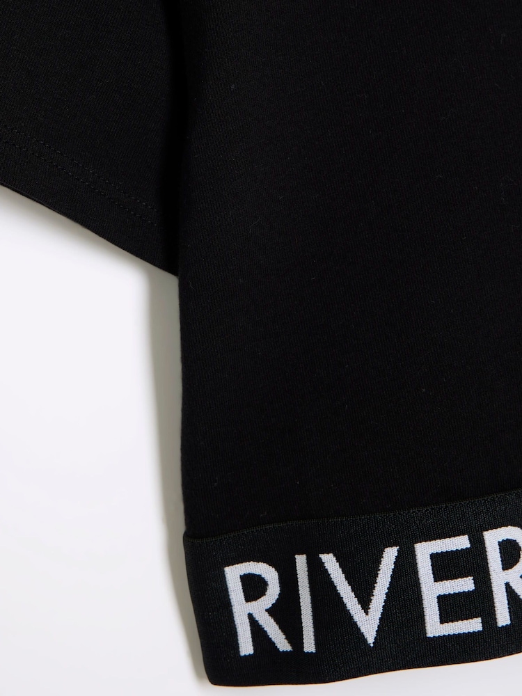 River Island Black Girls Waistband Top and Skort Set - Image 5 of 5
