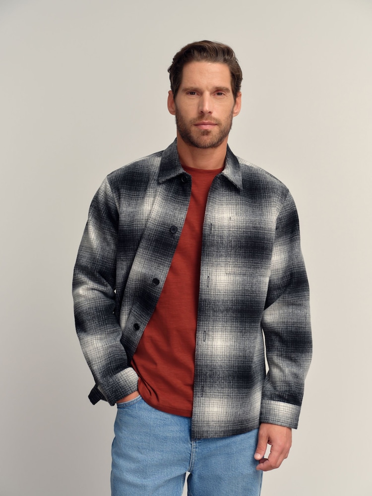 Monochrome Ombre Check Shacket - Image 1 of 8