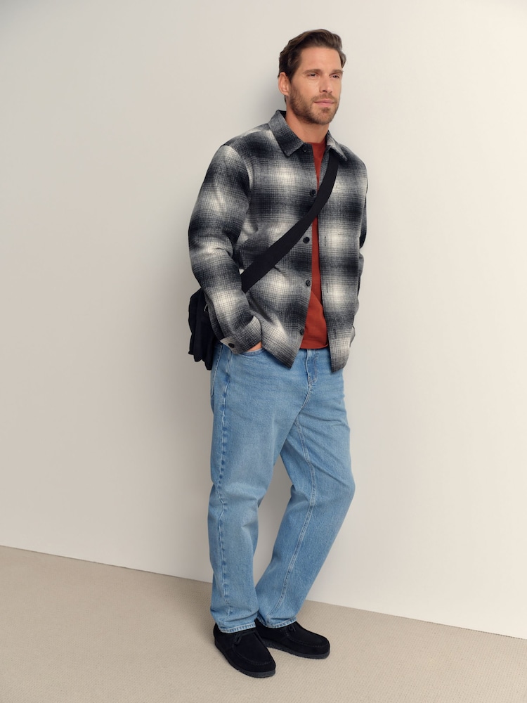 Monochrome Ombre Check Shacket - Image 2 of 8