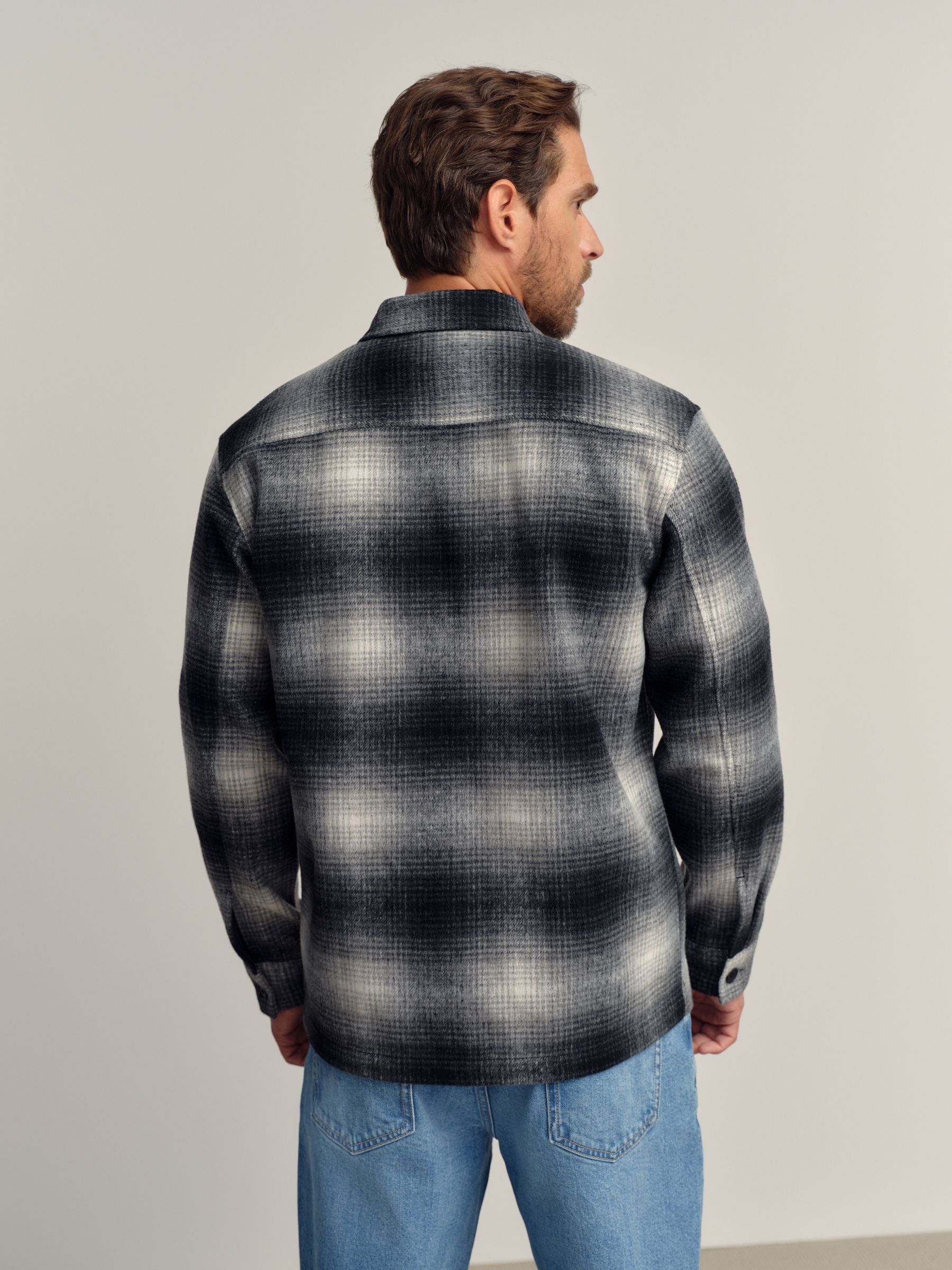 Buy Monochrome Ombre Check Shacket from the Next UK online shop