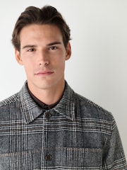 Grey Check Shacket - Image 4 of 9