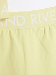 River Island Buttermilk Yellow Girls Waistband Top and Skort Set - Image 4 of 5