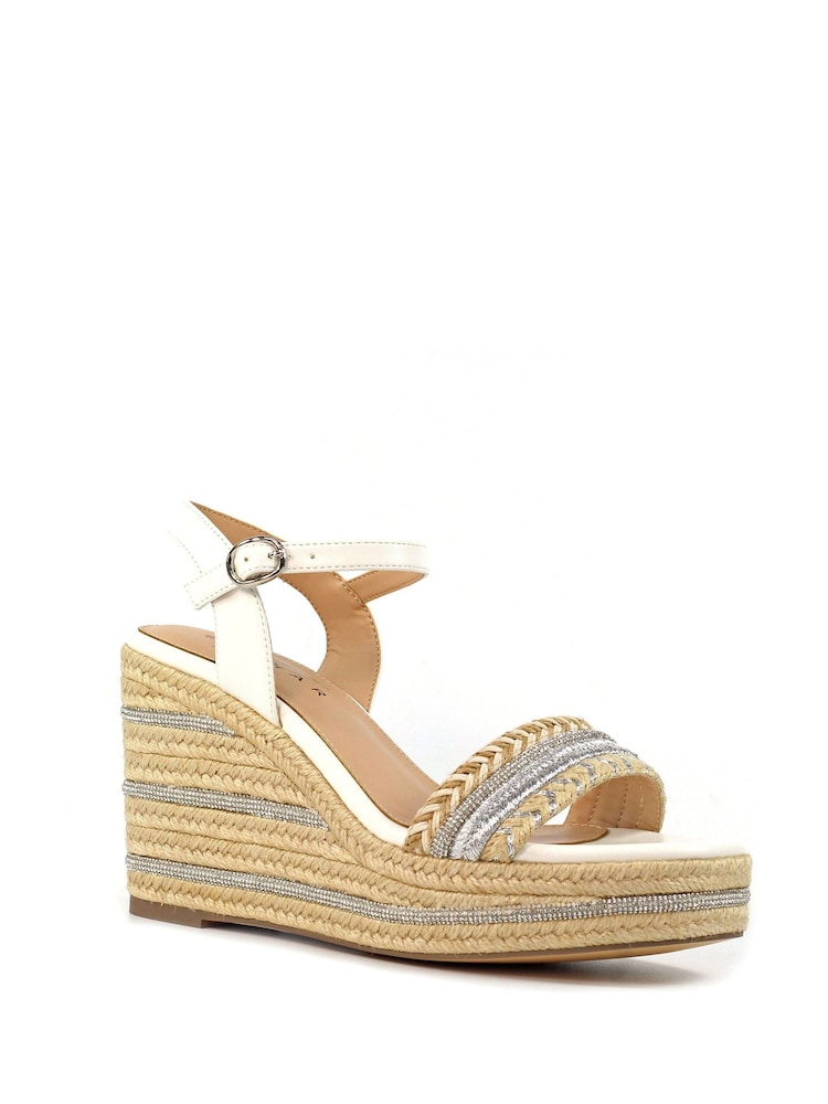 Lunar Amanda White Wedge Sandals - Image 3 of 3