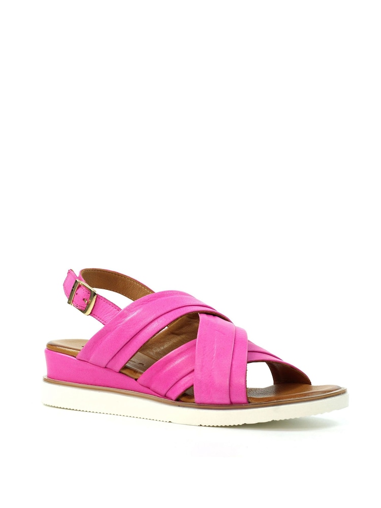 Lunar Bethany Fuchsia Lea. Sandals - Image 2 of 2 Lunar Bethany Fuchsia Lea. Sandals - Image 2 of 2