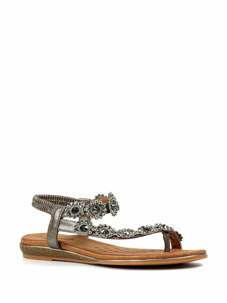 Lunar Grey Charlotte II Pewter Sandals - Image 3 of 3 Lunar Grey Charlotte II Pewter Sandals - Image 3 of 3