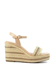 Lunar Natural Amanda Beige Wedge Sandals - Image 2 of 3