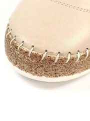 Lunar Evie Cream Lea. Plimsoll Shoes - Image 9 of 9