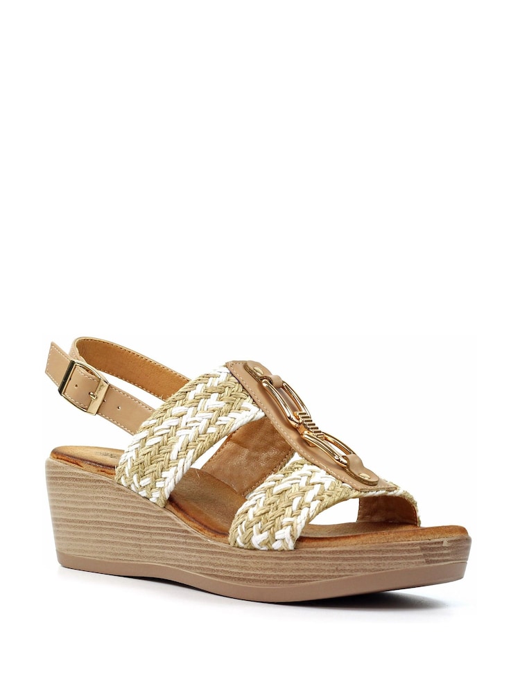 Lunar Natural Jamie Beige Sandals - Image 3 of 3