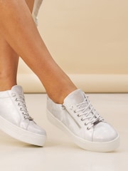 Lunar Albania Silver Trainers - Image 3 of 9
