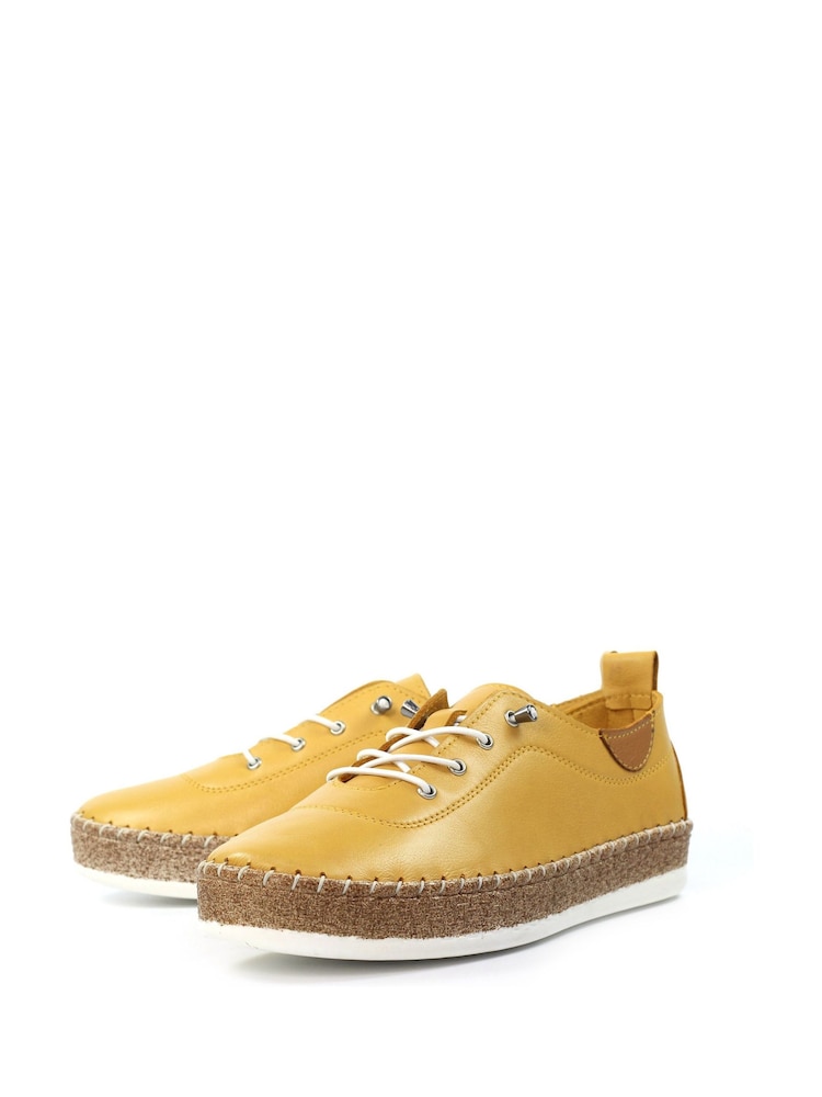 Buy Lunar Yellow Evie Mustard Lea. Plimsoll Shoes from Next USA