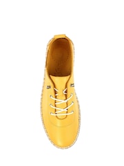 Lunar Yellow Evie Mustard Lea. Plimsoll Shoes - Image 5 of 8