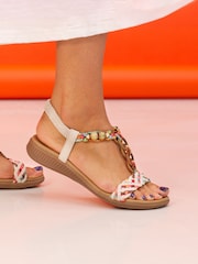 Lunar Buxton Beige Sandals - Image 2 of 3