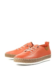Lunar Orange Evie Leather Plimsoll Shoes - Image 6 of 8