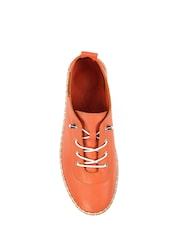 Lunar Orange Evie Leather Plimsoll Shoes - Image 7 of 8