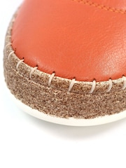 Lunar Orange Evie Leather Plimsoll Shoes - Image 8 of 8