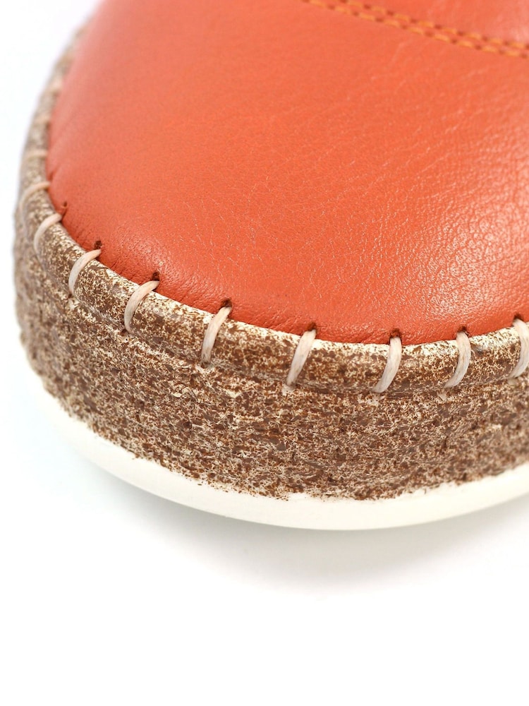 Lunar Orange Evie Leather Plimsoll Shoes - Image 8 of 8