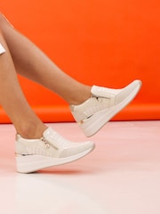 Lunar Barcelona Beige Wedge Trainers - Image 1 of 9