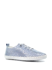 Lunar Blue Blade Leather Plimsoll Shoes - Image 2 of 2