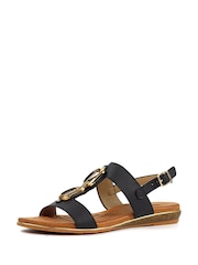 Lunar Darcy Black Sandals - Image 5 of 9
