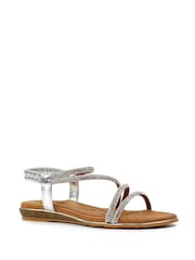 Lunar Silver Cortez Silver Sandals - Image 4 of 8