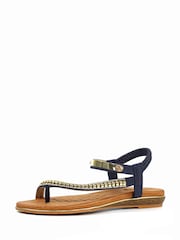 Lunar Blue Asia II Navy Sandals - Image 6 of 10