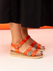 Lunar Orange Carla Sandals - Image 1 of 10