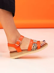 Lunar Orange Carla Sandals - Image 2 of 10