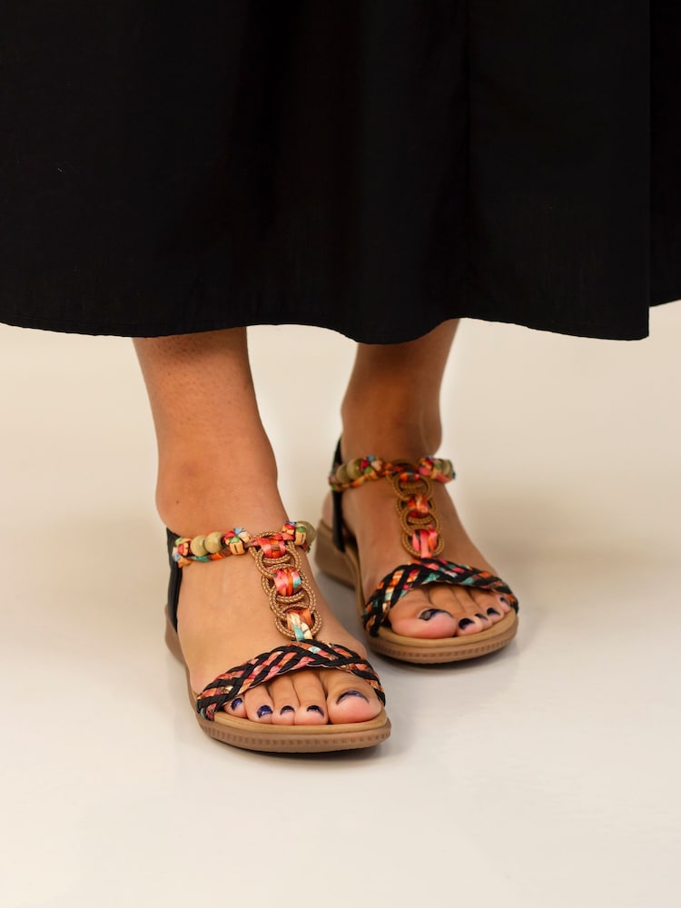 Lunar Buxton Black Sandals - Image 1 of 2