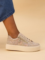 Lunar Detroit Beige Trainers - Image 1 of 2