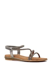 Lunar Grey Cortez Pewter Sandals - Image 3 of 8