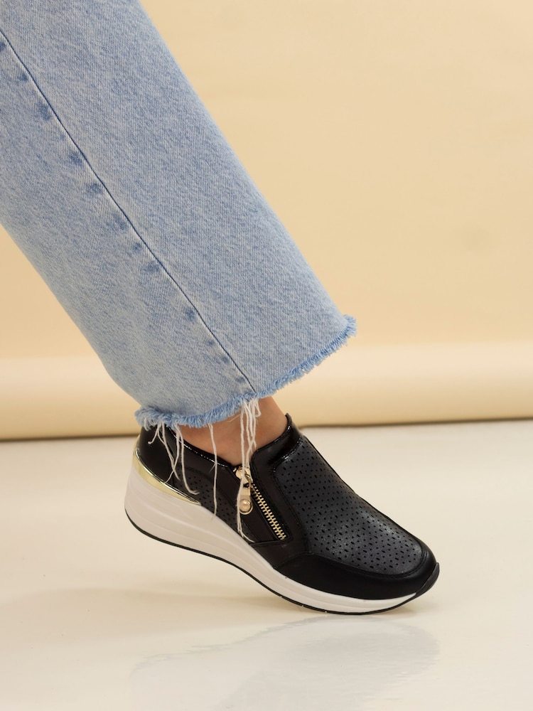 Lunar Barcelona Black Trainers - Image 1 of 10