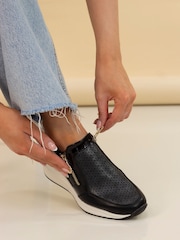 Lunar Barcelona Black Trainers - Image 3 of 10