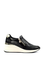 Lunar Barcelona Black Trainers - Image 5 of 10