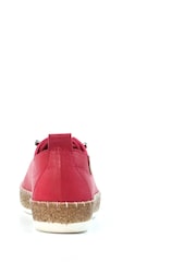 Lunar Pink Evie Raspberry Leather Plimsoll Shoes - Imagen 8 de 9