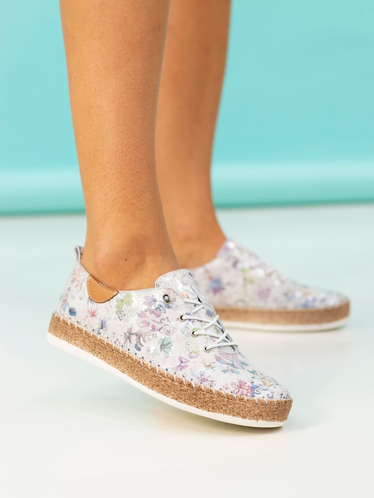 Lunar Iva Leather Plimsoll White Shoes - Image 1 of 7