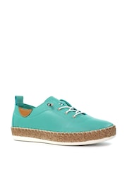 Lunar modra Evie Turquoise Leather Plimsoll čevlji - Slika 2 iz 8