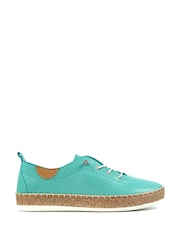 Lunar modra Evie Turquoise Leather Plimsoll čevlji - Slika 3 iz 8