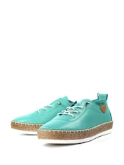 Lunar modra Evie Turquoise Leather Plimsoll čevlji - Slika 4 iz 8