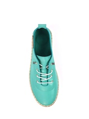Lunar modra Evie Turquoise Leather Plimsoll čevlji - Slika 7 iz 8
