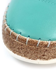 Lunar modra Evie Turquoise Leather Plimsoll čevlji - Slika 8 iz 8