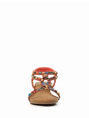 Lunar Orange Epsom Sandals - Image 5 of 8