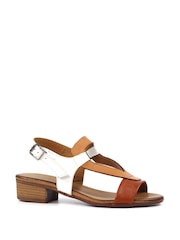 Lunar Ellen Leather Brown Sandals - Image 3 of 8