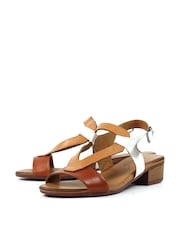 Lunar Ellen Leather Brown Sandals - Image 6 of 8