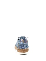 Lunar Blue Iva Leather Plimsoll Shoes - Image 6 of 8